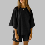 TIYA™ - Casual Top and Shorts Lounge Set
