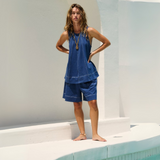 LUNARA™ - Comfy Sleeveless A-Line Top and Shorts Duo