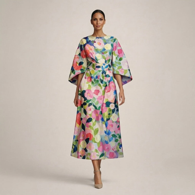 Cora | Floral Midi Dress